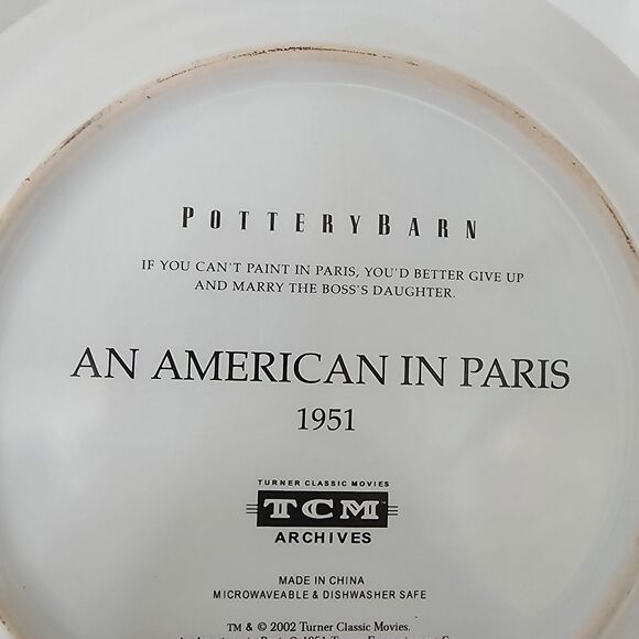 Pottery barn Collectors Plate An American In Paris 2002 Turner Classic Movie - Picture 6 of 7